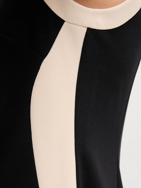 Dkny sukienka kolor czarny mini rozkloszowana DD4D1955