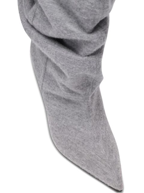 Balmain 75mm slouchy wedge ankle boots - Grey