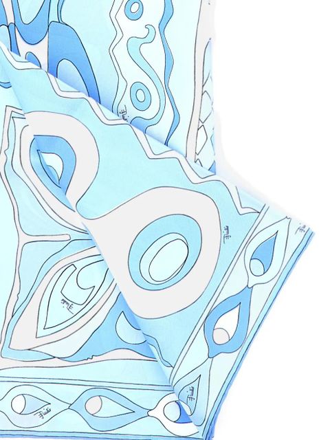 PUCCI Angoli printed scarf - Blue - zdjęcie produktu nr 2