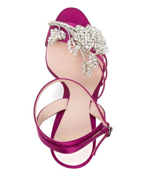 Valentino Garavani 80mm rhinestone-embellished sandals - Purple