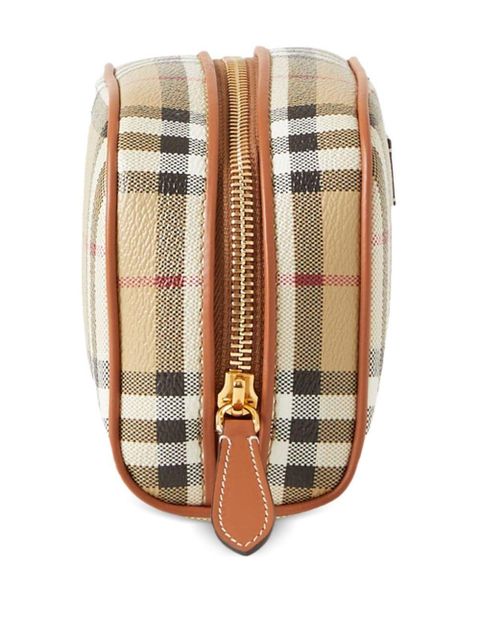 Burberry small check travel pouch - Neutrals