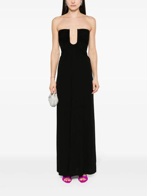 Christopher Esber Arced Palm strapless dress - Black