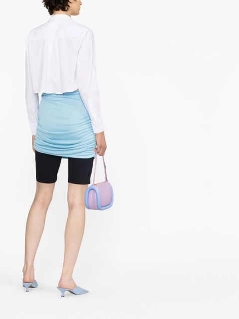 Tory Burch ruched high-waist skirt - Blue