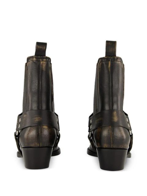 Paris Texas 35mm Helena strap-detail ankle boots - Black