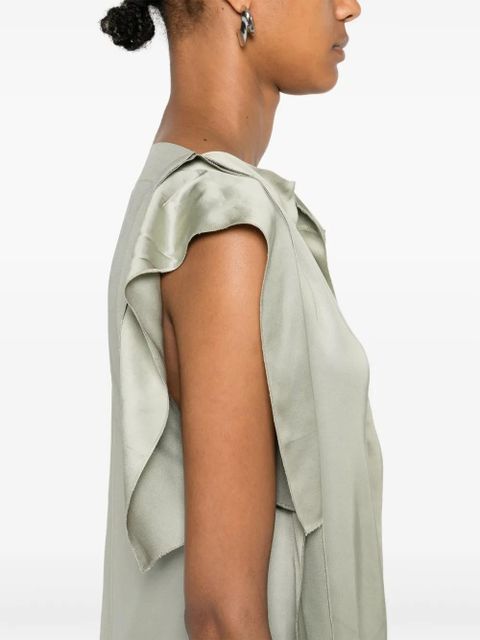 MM6 Maison Margiela asymmetric midi dress - Green