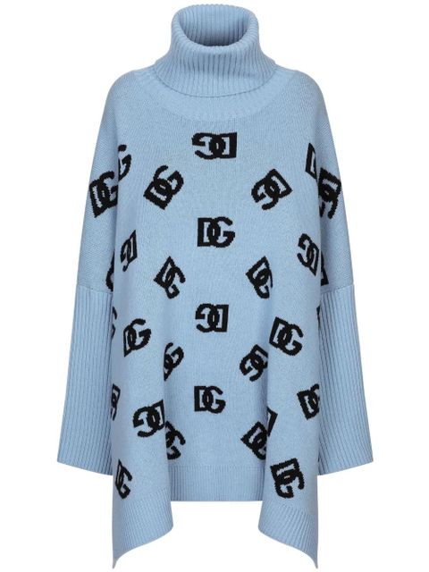 Dolce & Gabbana DNA logo embroidered coat - Blue - zdjęcie produktu nr 1