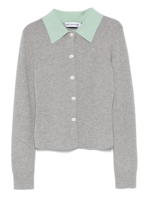 Self-Portrait wool cardigan - Grey - zdjęcie produktu nr 1