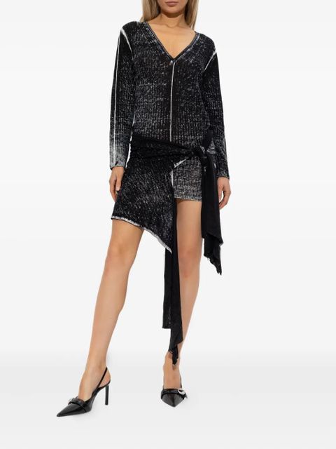 Diesel M-Egaknot mini dress. - Black