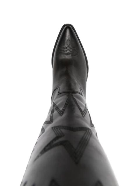 Golden Goose 65mm leather cowboy boots - Black - zdjęcie produktu nr 2