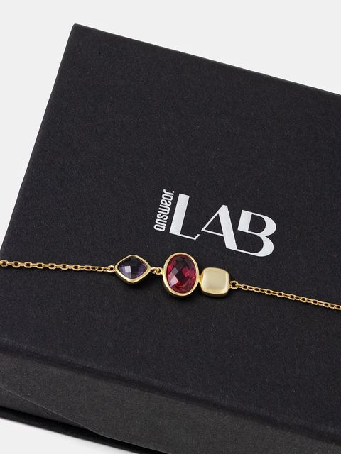 Answear.LAB bransoletka ze srebra 925 pozłacanego 18k złotem damska - zdjęcie produktu nr 2