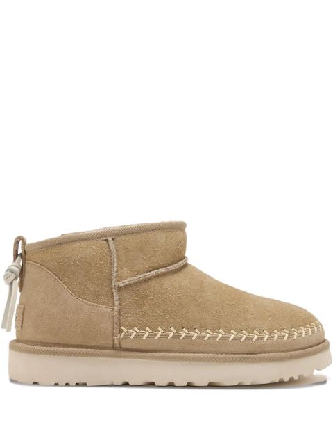UGG stitched-trim suede boots - Neutrals
