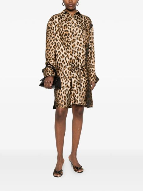 Sportmax leopard print lace mini dress - Brown - zdjęcie produktu nr 2