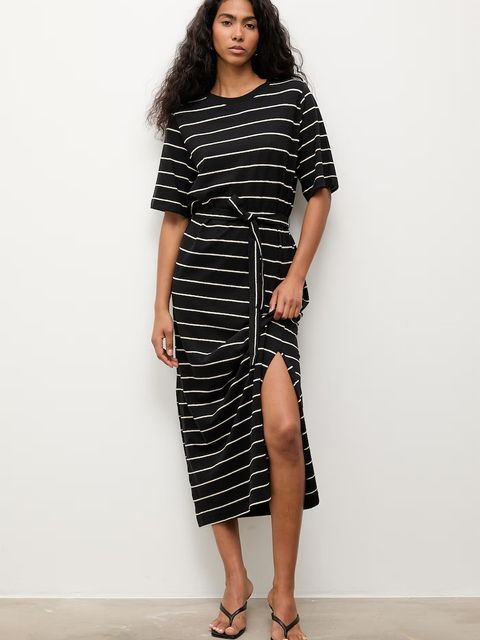 Answear.LAB sukienka letnia z dodatkiem lnu - zdjęcie produktu nr 1