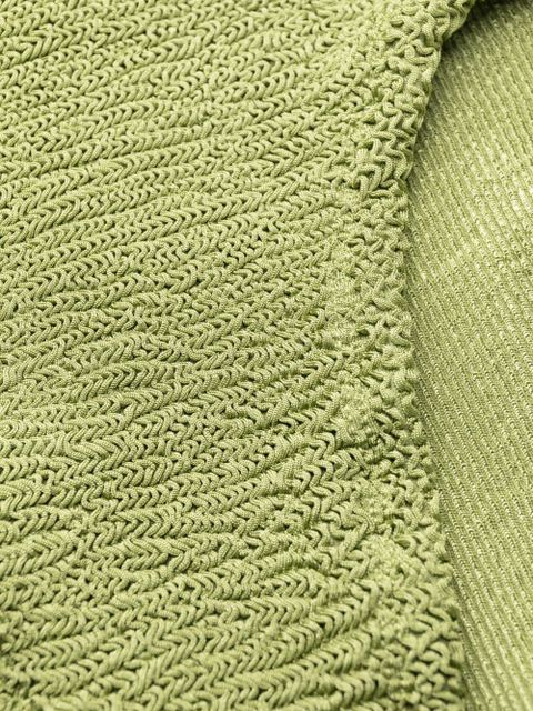 Hunza G high-waisted crinkled bikini set - Green