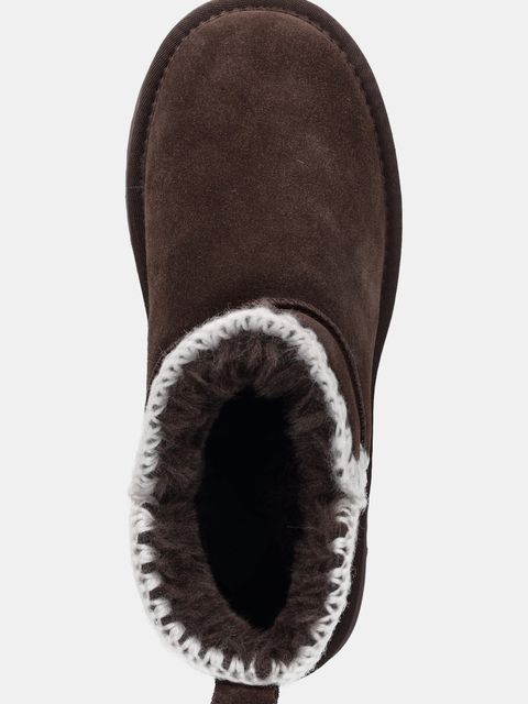 Answear.LAB śniegowce zamszowe kolor brązowy