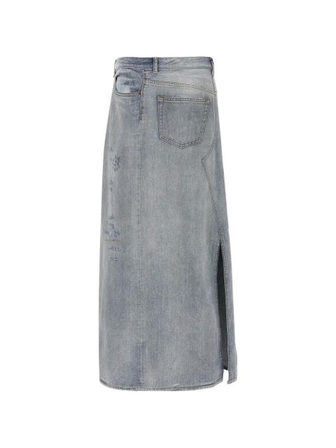 MM6 Maison Margiela asymmetric denim skirt - Blue