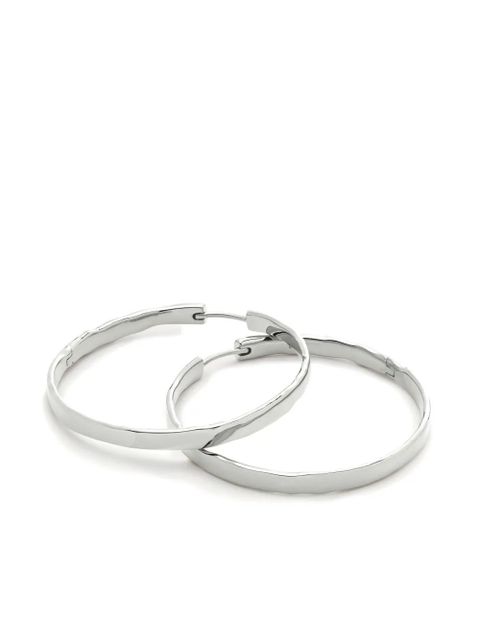 Monica Vinader large Siren Muse hoop earrings - Silver