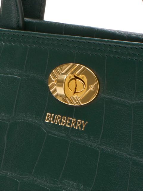 Burberry mini Cotswolds crocodile-effect tote bag - Green