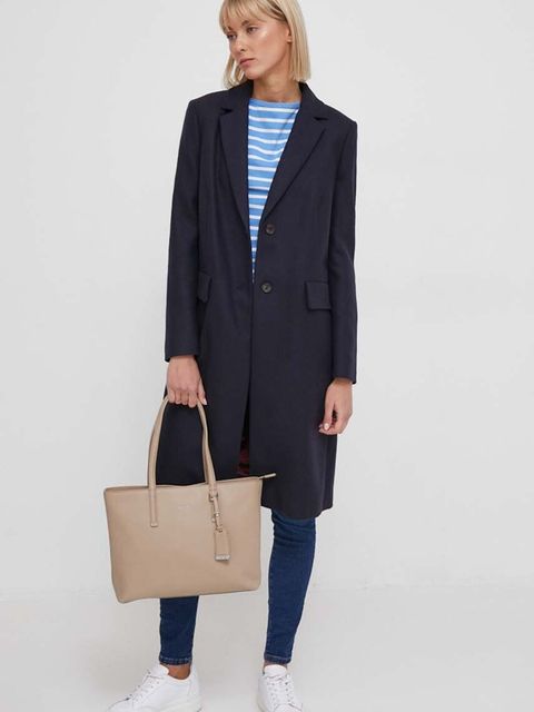 Tommy Hilfiger longsleeve bawełniany kolor niebieski WW0WW40589