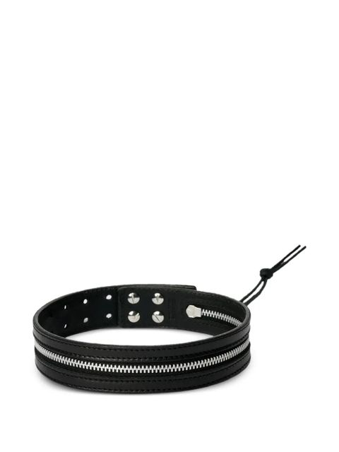 OUR LEGACY zip-detail studded choker - Black - zdjęcie produktu nr 2
