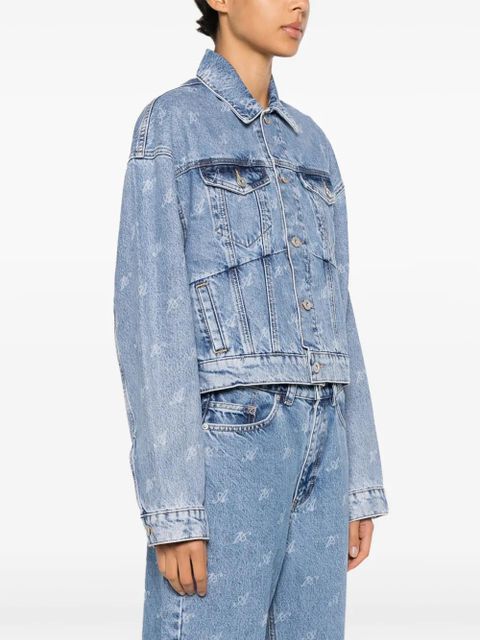 Axel Arigato Signature Rome cropped denim jacket - Blue