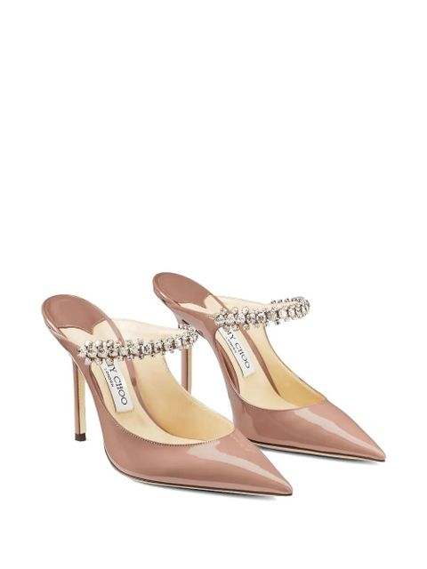 Jimmy Choo crystal-embellishment pointed-toe mules - Pink - zdjęcie produktu nr 2