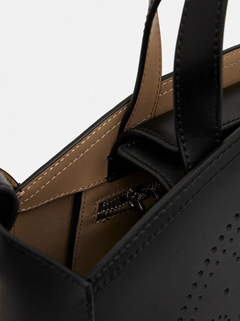 Karl Lagerfeld torebka skórzana K/CIRCLE kolor czarny A1W30058