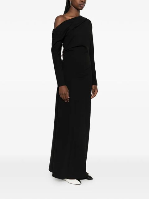 Róhe twisted jersey maxi dress - Black - zdjęcie produktu nr 2