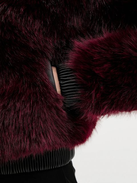 Desigual kurtka bomber RASPBERRY kolor bordowy przejściowa 25WWEW67