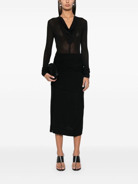 TOTEME draped V-neck top - Blue - zdjęcie produktu nr 2