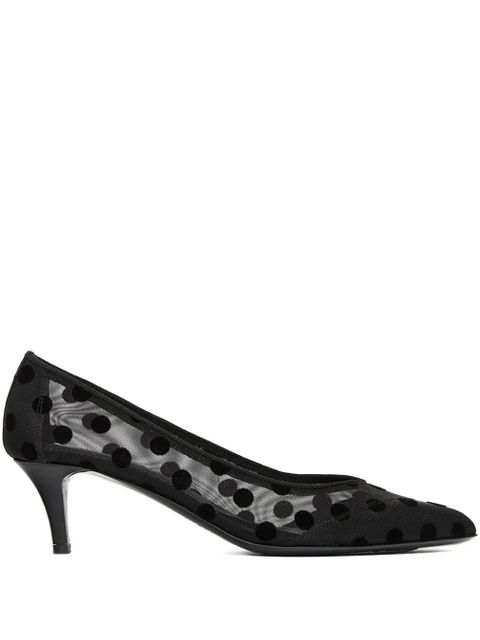 ISABEL MARANT Peleo polka-dot mesh pumps - Black - zdjęcie produktu nr 1