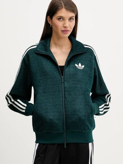 adidas Originals bluza Mohair damska kolor zielony z aplikacją KS7777 - zdjęcie produktu nr 1