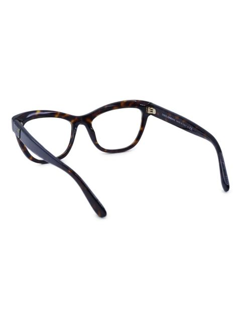 Dolce & Gabbana cat-eye full-rim glasses - Brown