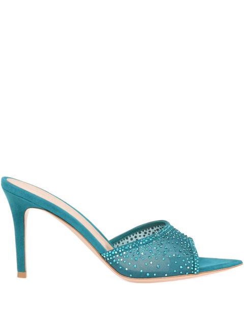 Gianvito Rossi 85mm Rania embellished heeled sandals - Blue - zdjęcie produktu nr 1