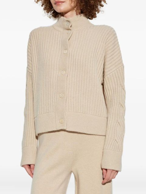 Max Mara cable-knit ribbed cardigan - Neutrals
