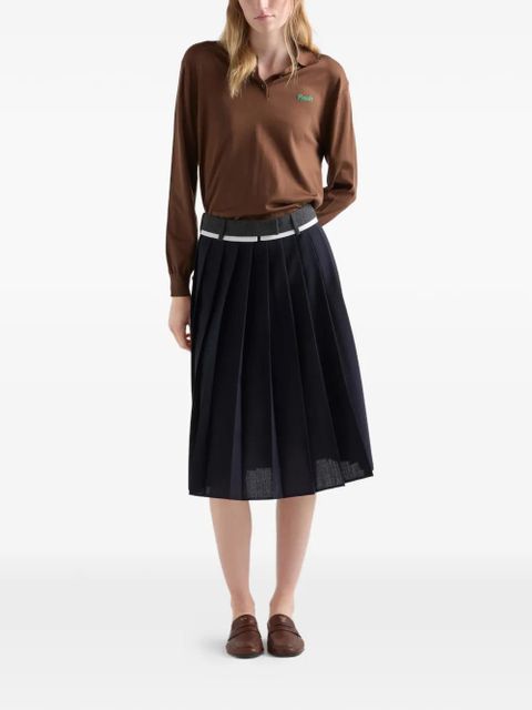 Prada silk polo shirt - Brown - zdjęcie produktu nr 2