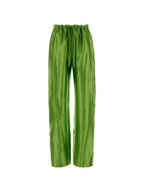 KHAITE Rohen satin trousers - Green - zdjęcie produktu nr 1