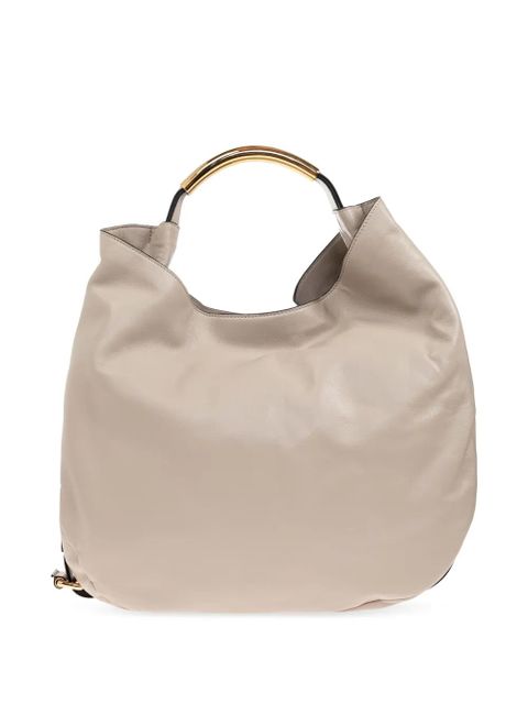 Moschino leather tote bag - Neutrals