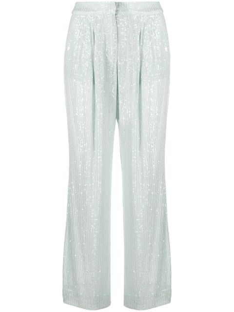 ROTATE BIRGER CHRISTENSEN sequin-embellished trousers - Blue - zdjęcie produktu nr 1