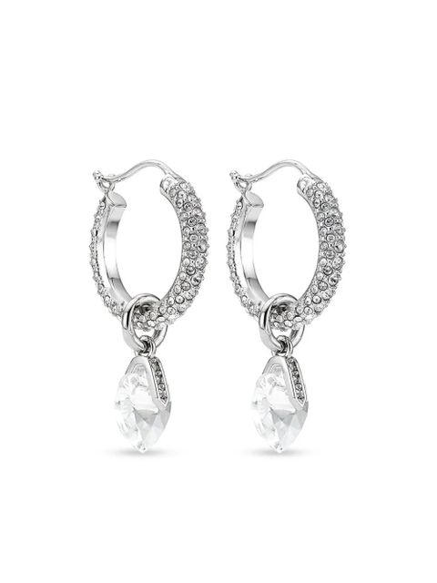 Jimmy Choo crystal heart hoop earrings - Silver - zdjęcie produktu nr 2