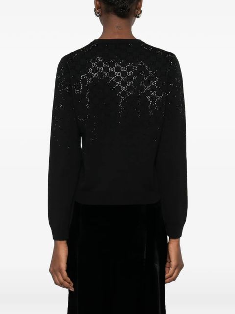 Gucci embellished button knitwear - Black