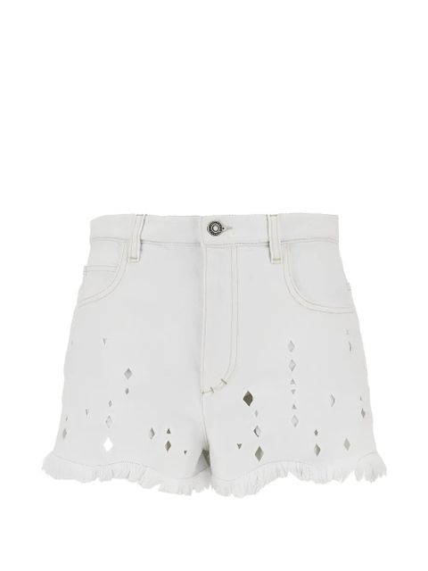ISABEL MARANT cut-out frayed-hem shorts - White - zdjęcie produktu nr 1