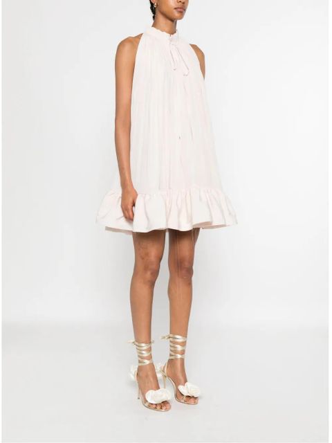 Lanvin frill-neck ruffled mini dress - Pink - zdjęcie produktu nr 2