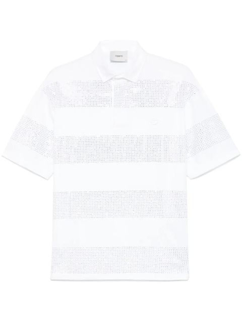 Coperni crystal-striped polo shirt - White - zdjęcie produktu nr 1