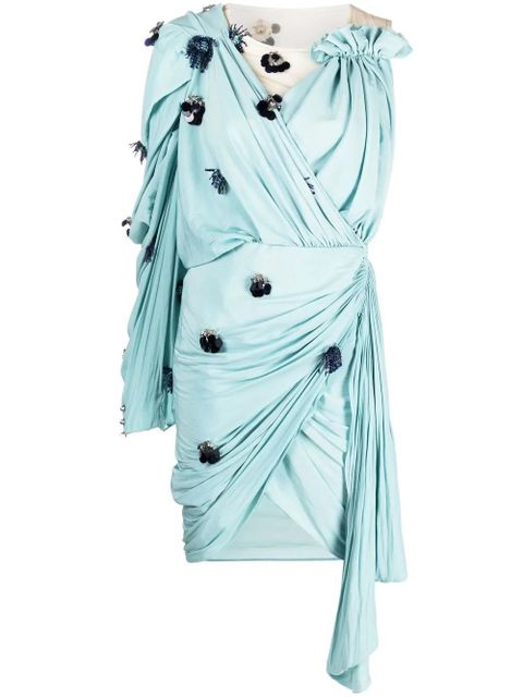 Lanvin sequin-embellished one-shoulder midi dress - Green - zdjęcie produktu nr 1