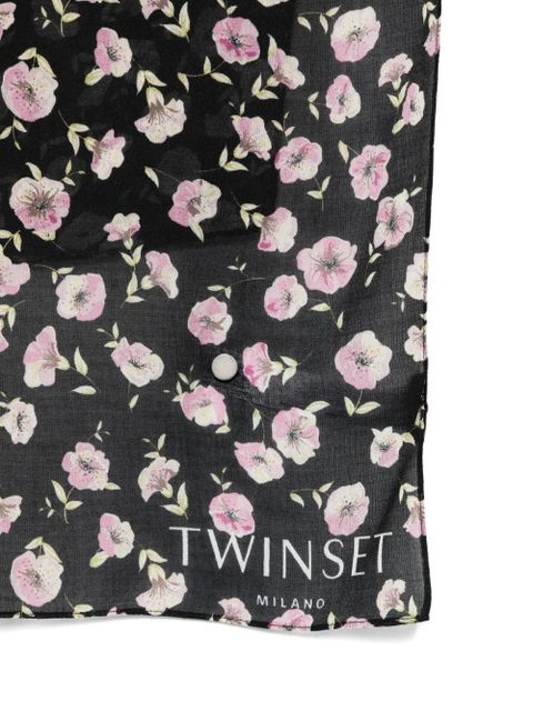 TWINSET floral scarf - Black - zdjęcie produktu nr 2