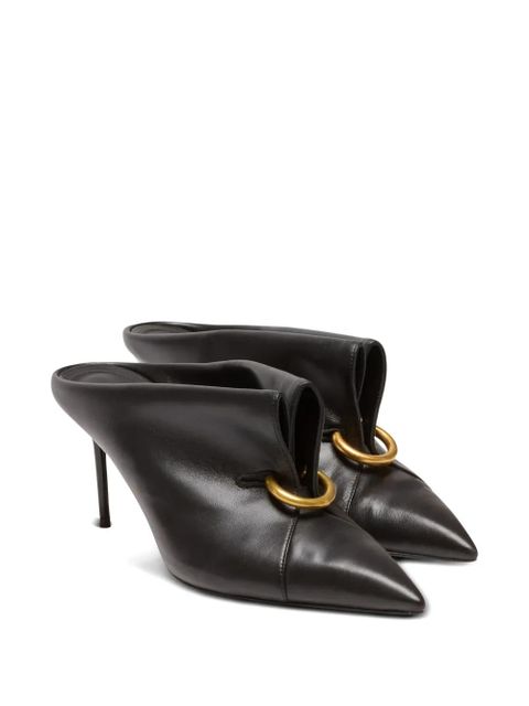 Balmain 75mm piercing-detail mules - Black - zdjęcie produktu nr 2