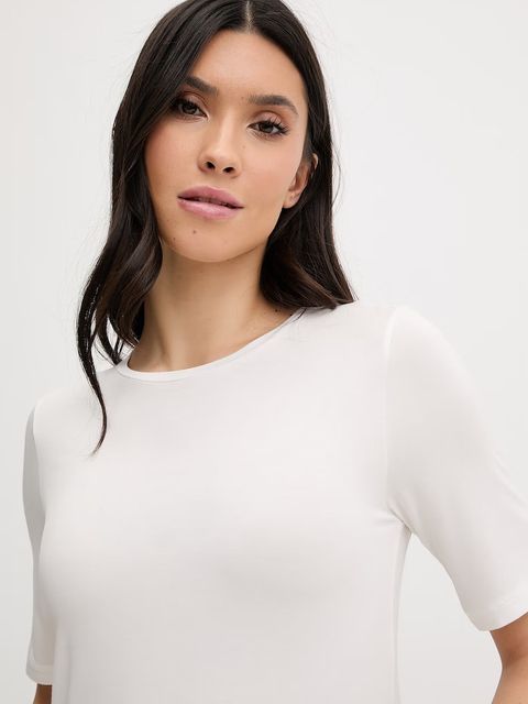 United Colors of Benetton t-shirt piżamowy z dodatkiem jedwabiu