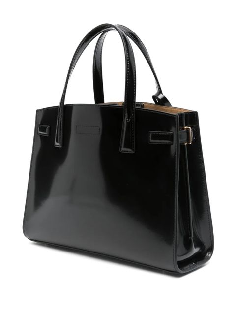 Tory Burch small Robinson Spazzolato tote bag - Black