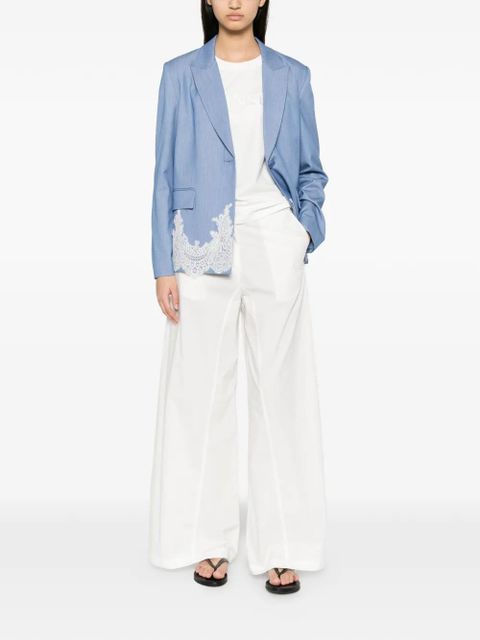 TWINSET lace-trim blazer - Blue - zdjęcie produktu nr 2